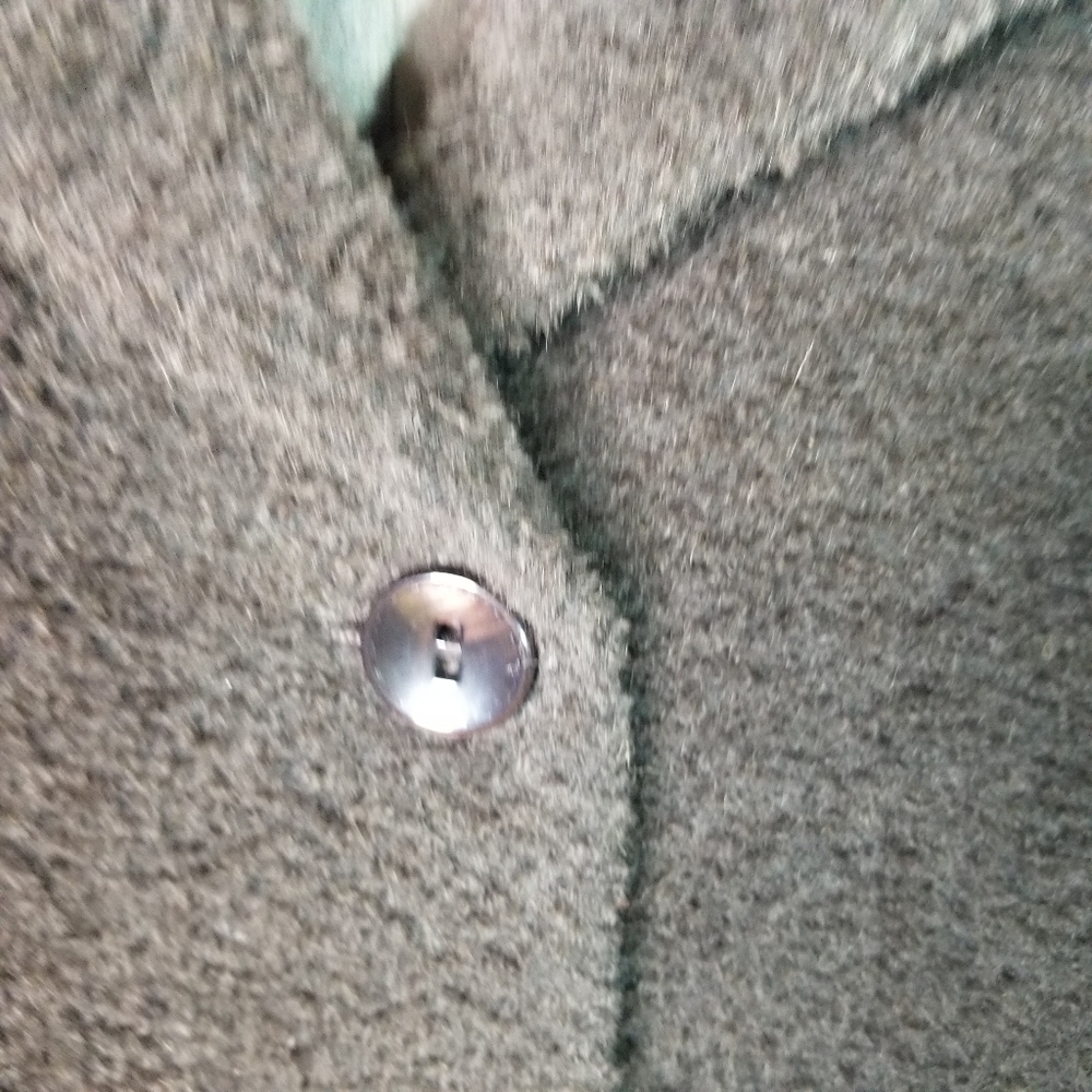 Vtg Suri alpaca brown long line coat size 6 - Picture 9 of 11